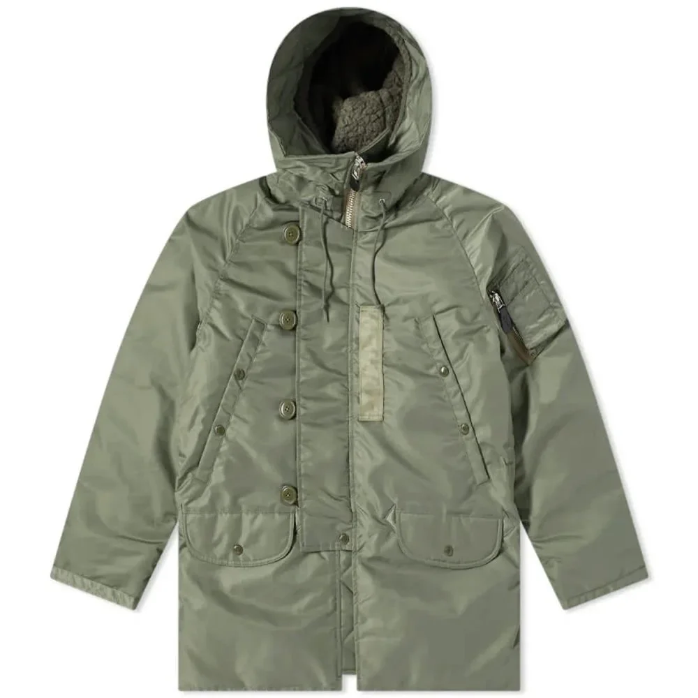 BEAMS PLUS MIL TYPE N-3B DOWN JACKET - SAGE - Picture 7 of 15